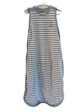 Woolino 4-Season Merino Wool Baby Sleep Bag Sack 2-24 Months Blue Stripe